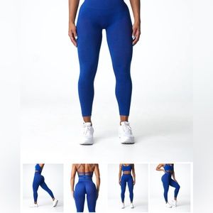 NVGTN azure blue shape seamless leggings